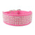 Rhinestone Leather Dog Collar